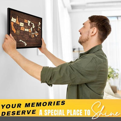 Wooden U.S. travel map puzzle