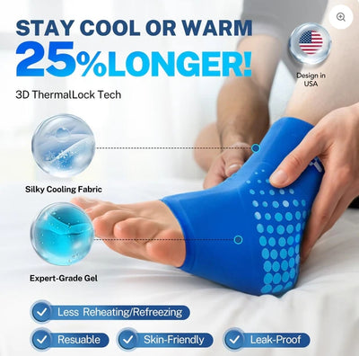 Ankle Ice Pack Wrap Sleeve Thickened Core for Ankle Pain