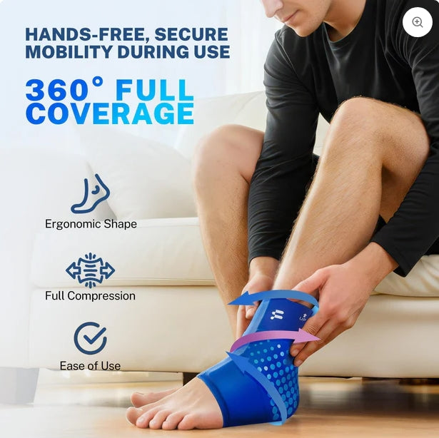 Ankle Ice Pack Wrap Sleeve Thickened Core for Ankle Pain
