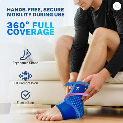 Ankle Ice Pack Wrap Sleeve Thickened Core for Ankle Pain