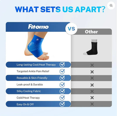 Ankle Ice Pack Wrap Sleeve Thickened Core for Ankle Pain