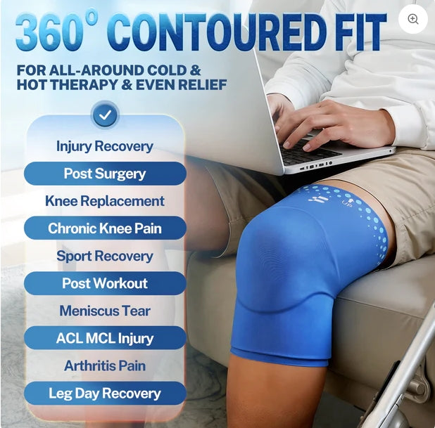 Knee Ice Pack Wrap Sleeve Thickened Core for Knee Pain