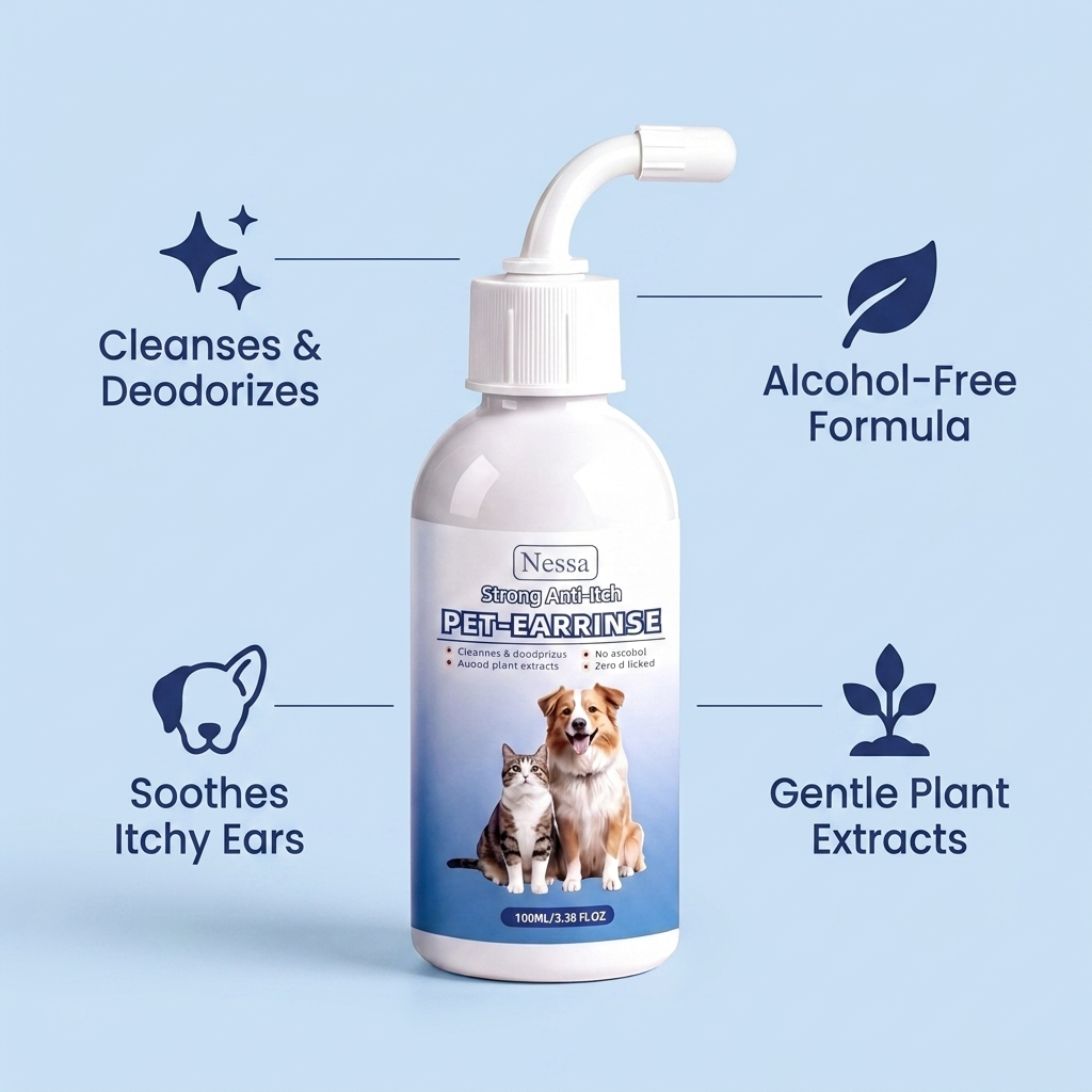 Nessa EarCalm — Anti-Itch Ear Rinse for Dogs & Cats